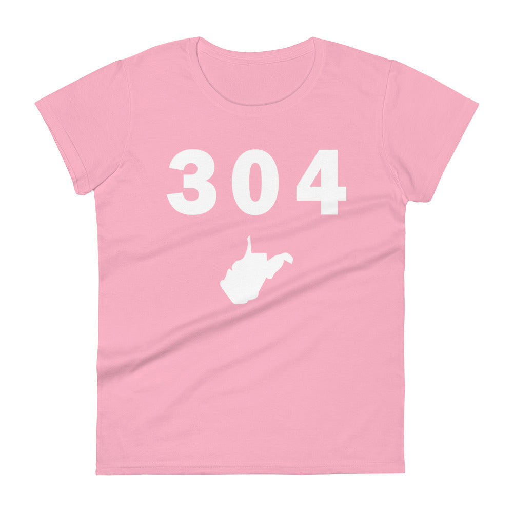 304 Area Code Women's Fashion Fit T Shirt