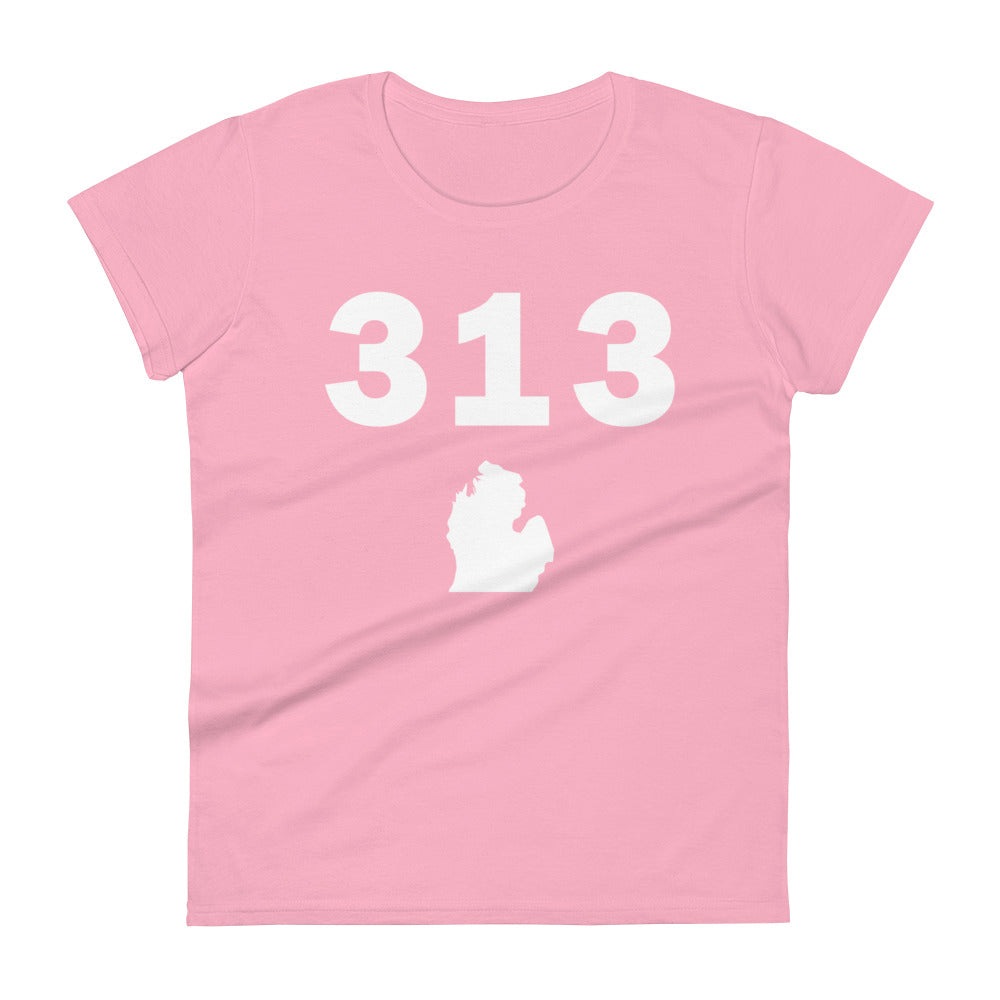 313 Area Code Women's Fashion Fit T Shirt