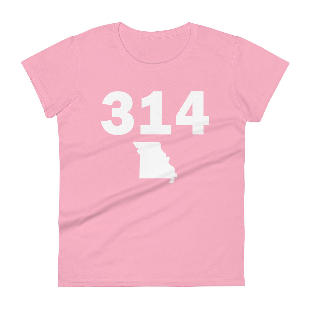 314 Area Code Women's Fashion Fit T Shirt