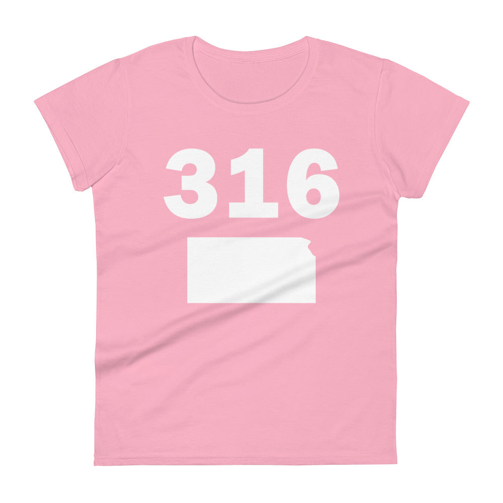316 Area Code Women's Fashion Fit T Shirt
