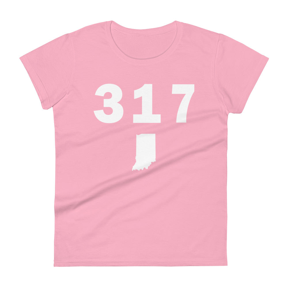 317 Area Code Women's Fashion Fit T Shirt
