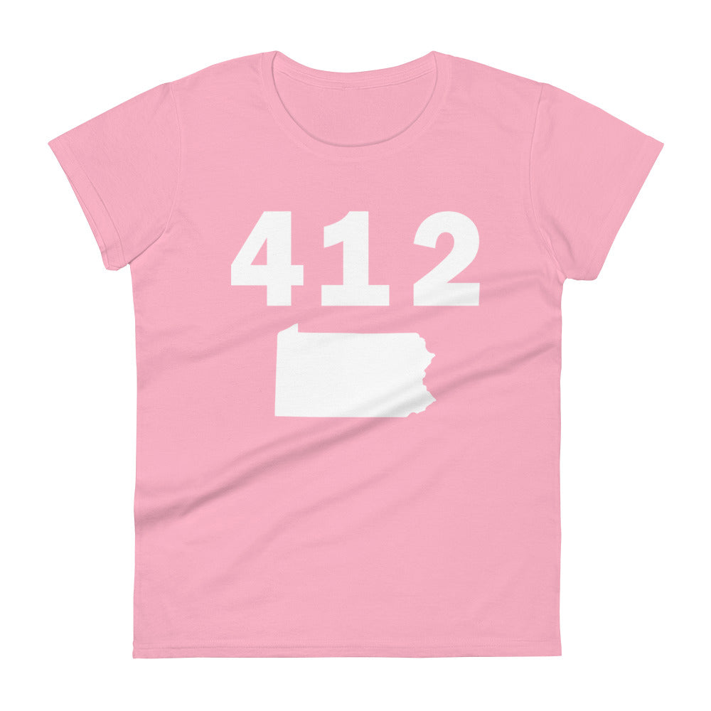 412 Area Code Women's Fashion Fit T Shirt