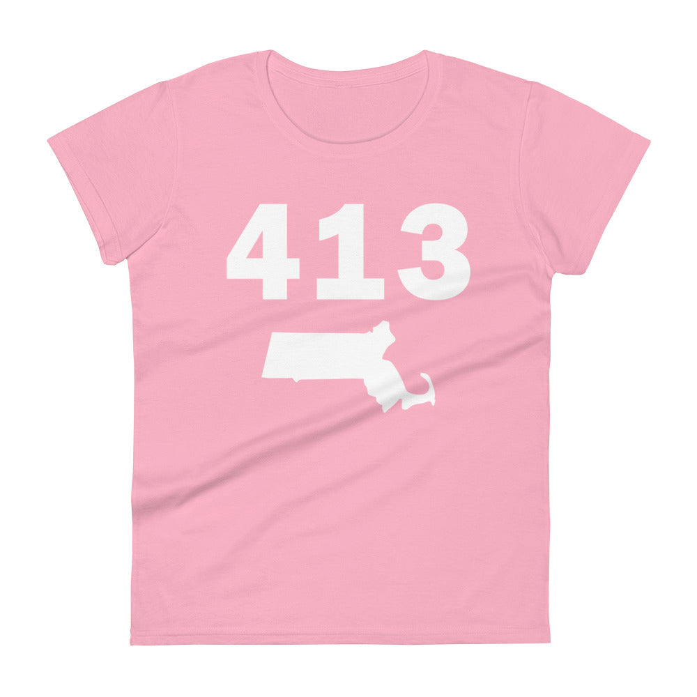 413 Area Code Women's Fashion Fit T Shirt