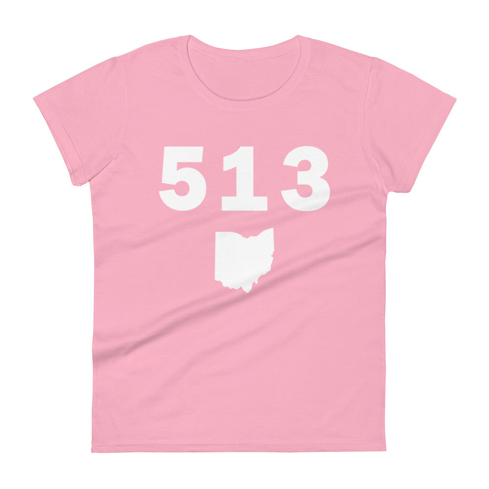 513 Area Code Women's Fashion Fit T Shirt