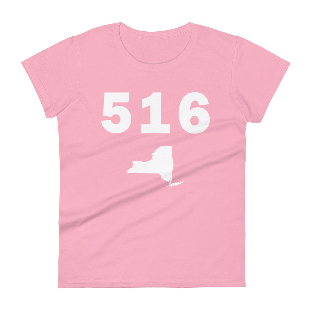 516 Area Code Women's Fashion Fit T Shirt