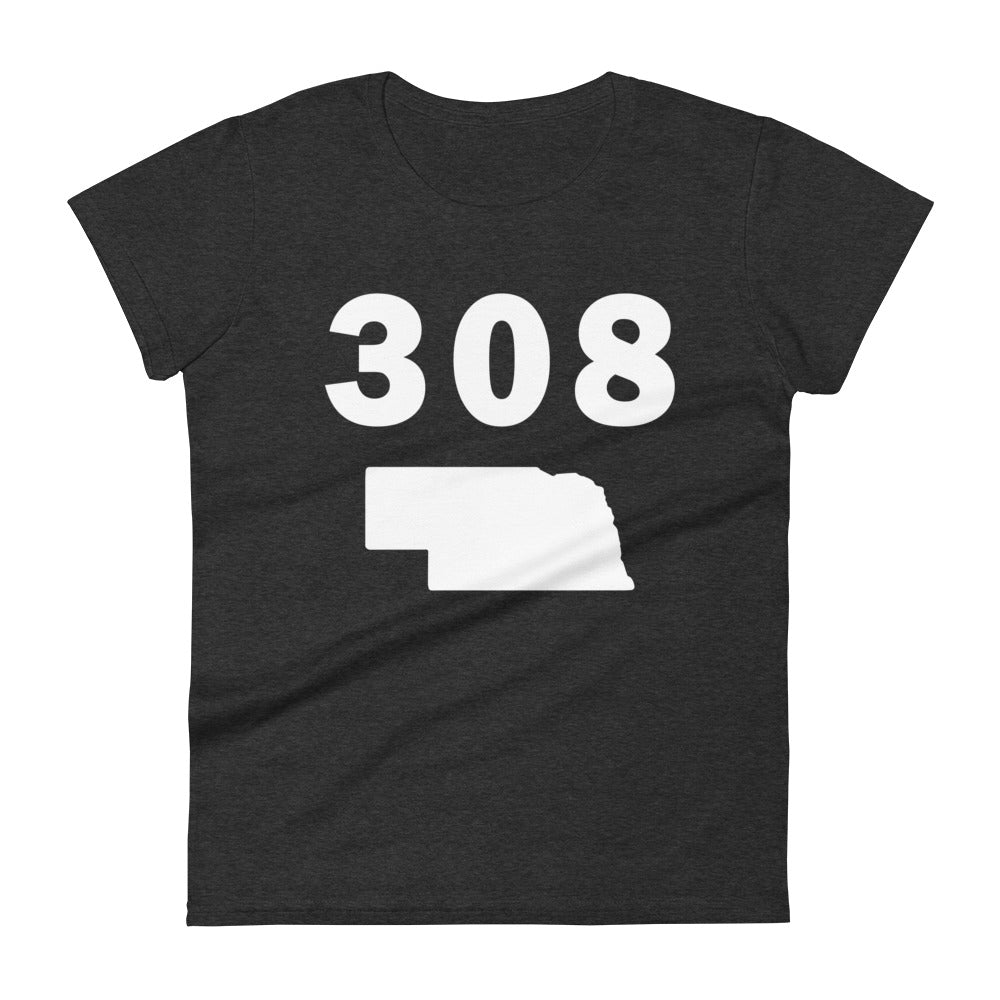 308 Area Code Women's Fashion Fit T Shirt