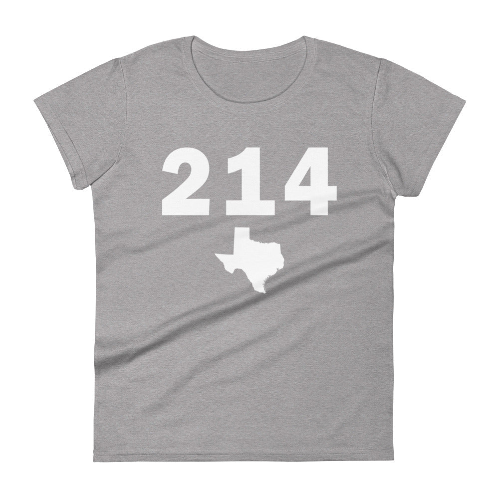 214 Area Code Women's Fashion Fit T Shirt