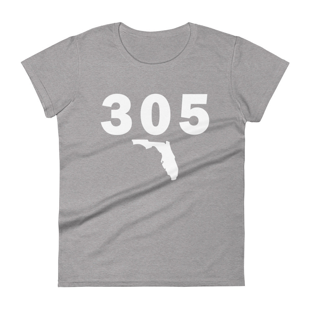 305 Area Code Women's Fashion Fit T Shirt