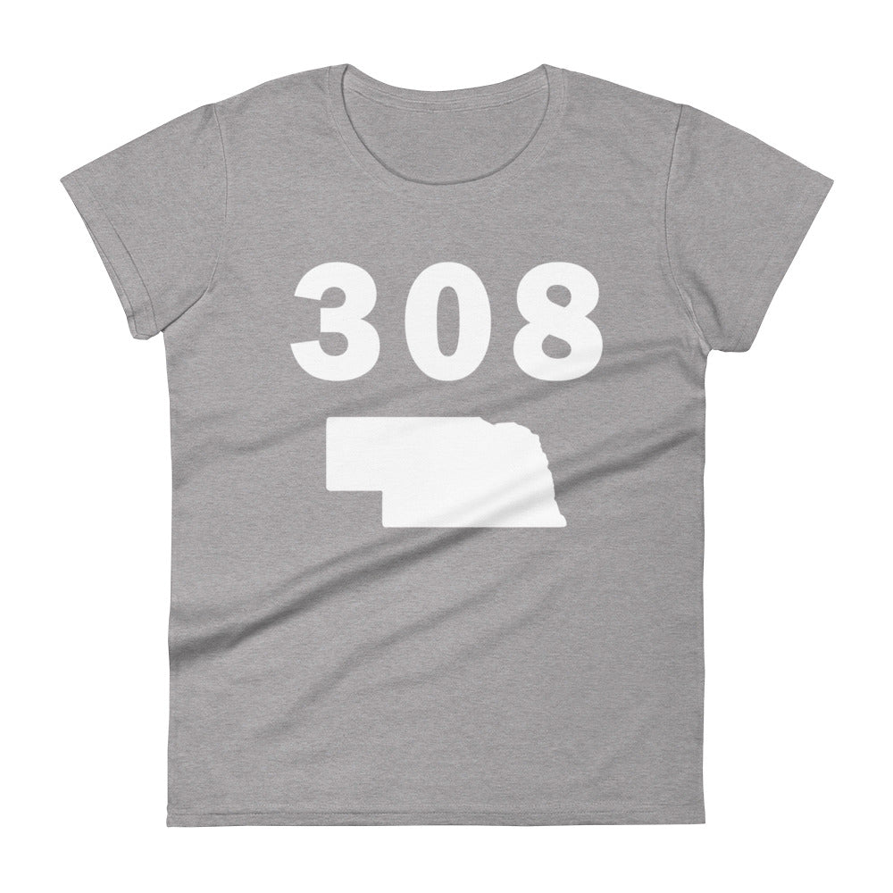 308 Area Code Women's Fashion Fit T Shirt