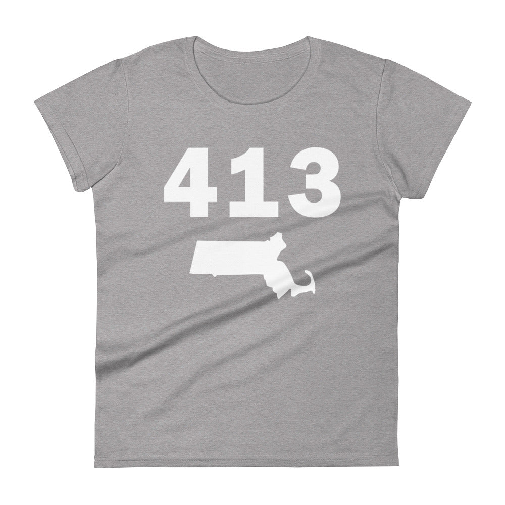 413 Area Code Women's Fashion Fit T Shirt