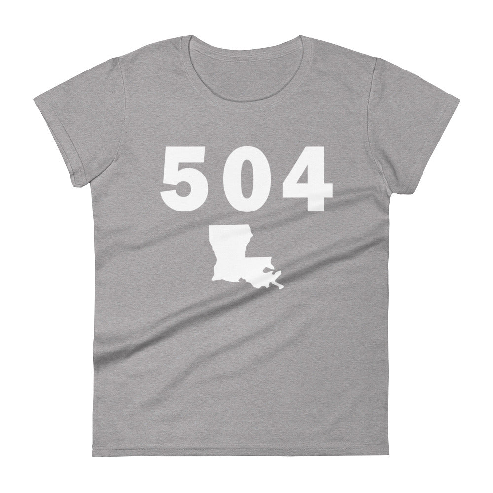 504 Area Code Women's Fashion Fit T Shirt