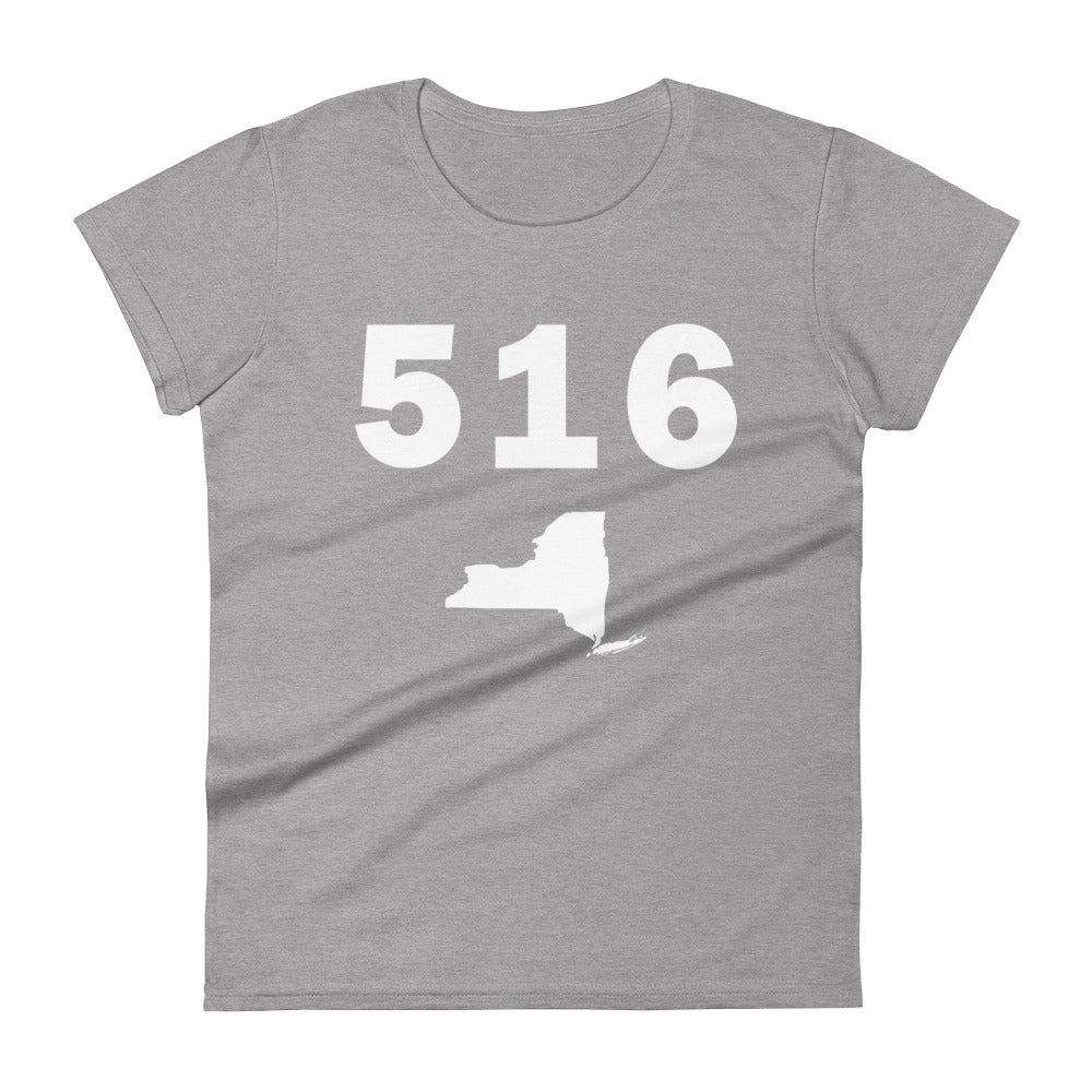 516 Area Code Women's Fashion Fit T Shirt