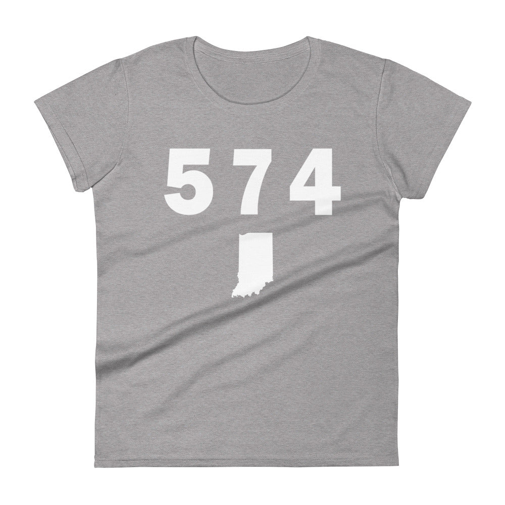 574 Area Code Women's Fashion Fit T Shirt