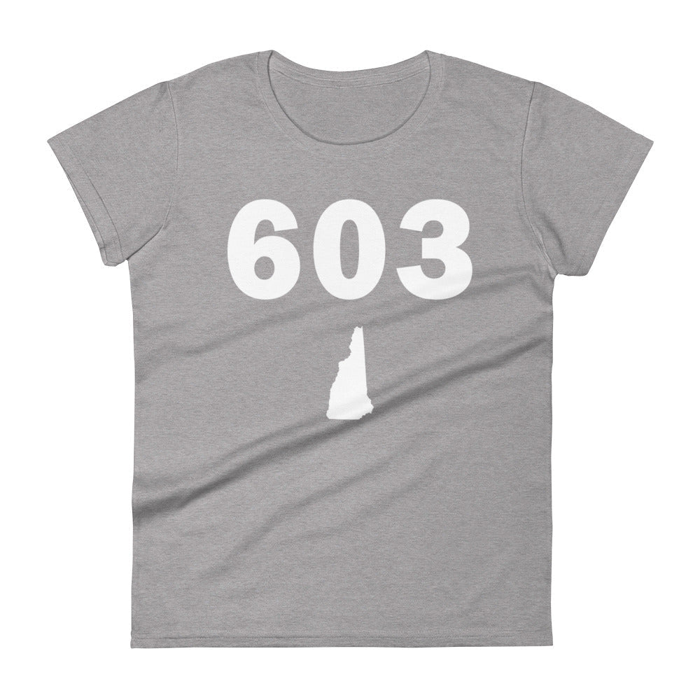 603 Area Code Women's Fashion Fit T Shirt
