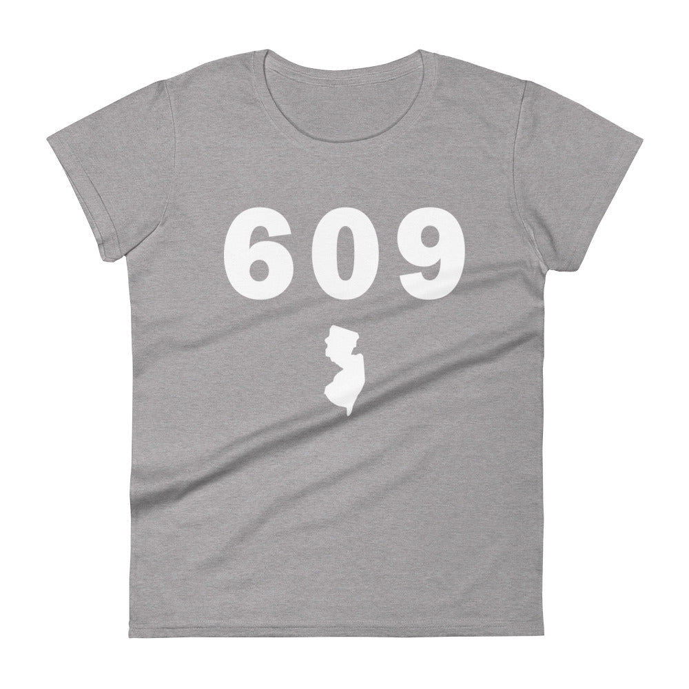 609 Area Code Women's Fashion Fit T Shirt