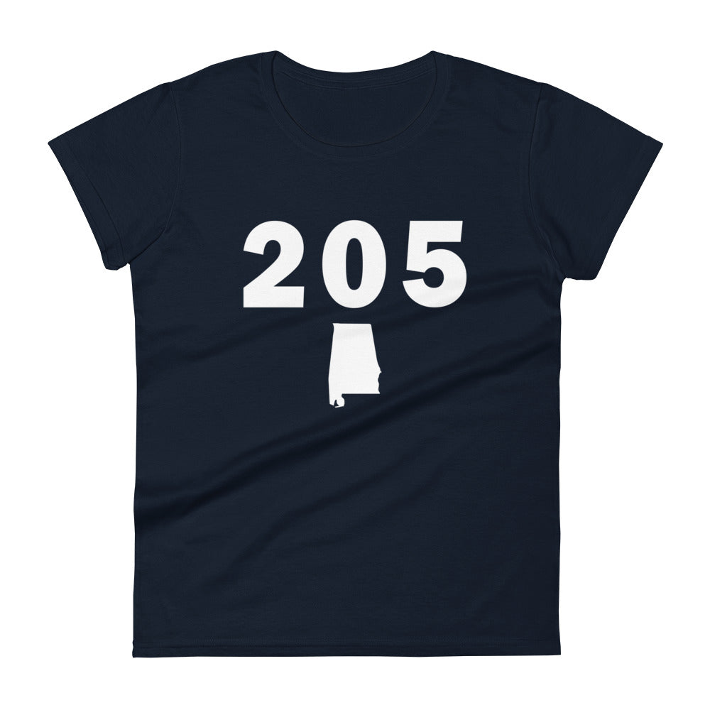 205 Area Code Women's Fashion Fit T Shirt