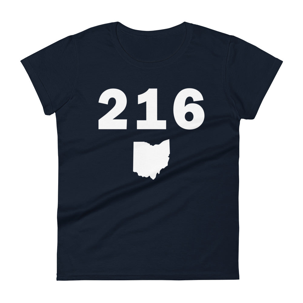 216 Area Code Women's Fashion Fit T Shirt