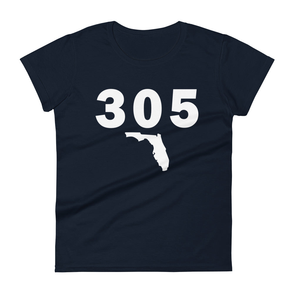 305 Area Code Women's Fashion Fit T Shirt