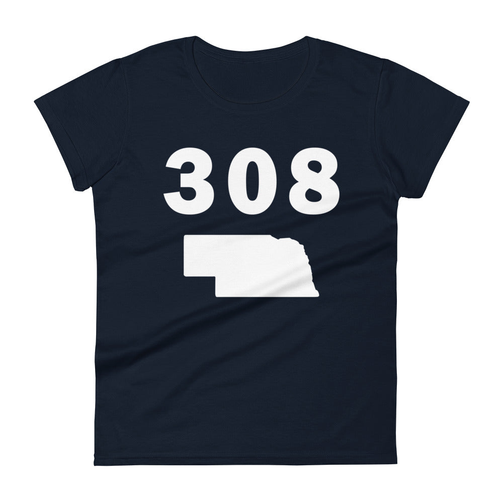308 Area Code Women's Fashion Fit T Shirt