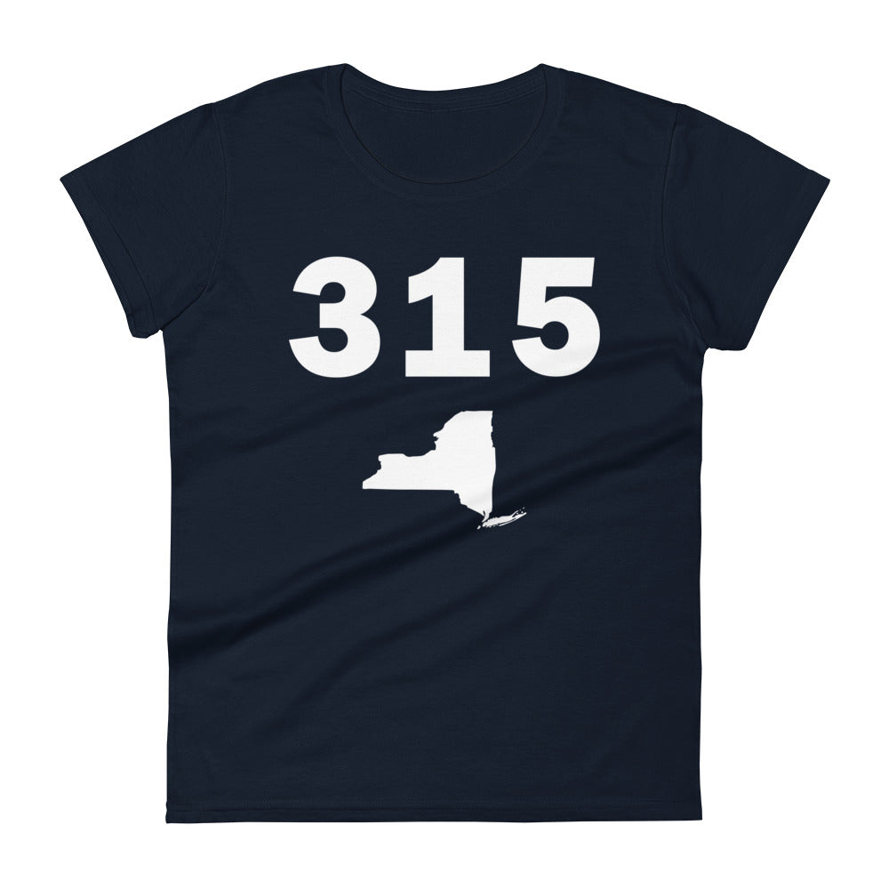 315 Area Code Women's Fashion Fit T Shirt