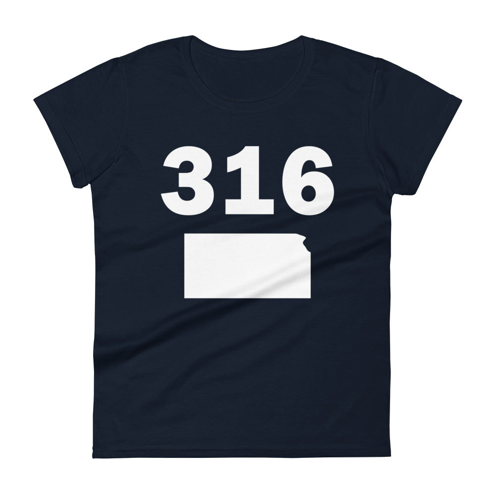 316 Area Code Women's Fashion Fit T Shirt