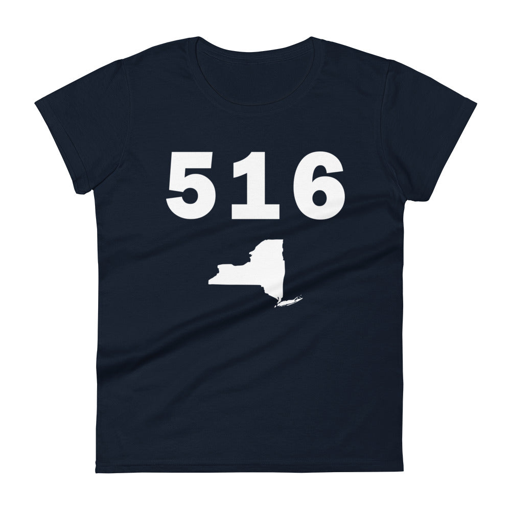516 Area Code Women's Fashion Fit T Shirt