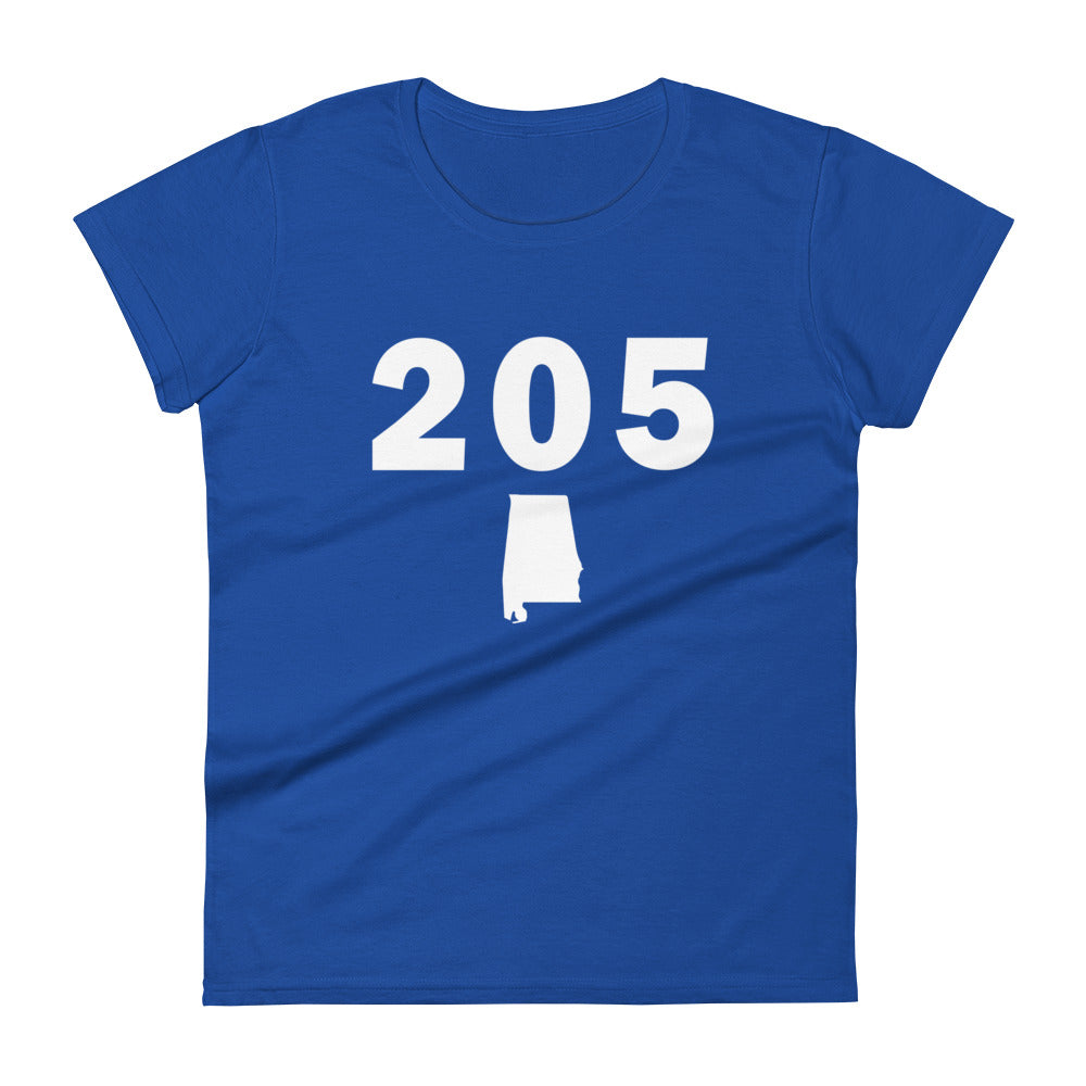 205 Area Code Women's Fashion Fit T Shirt