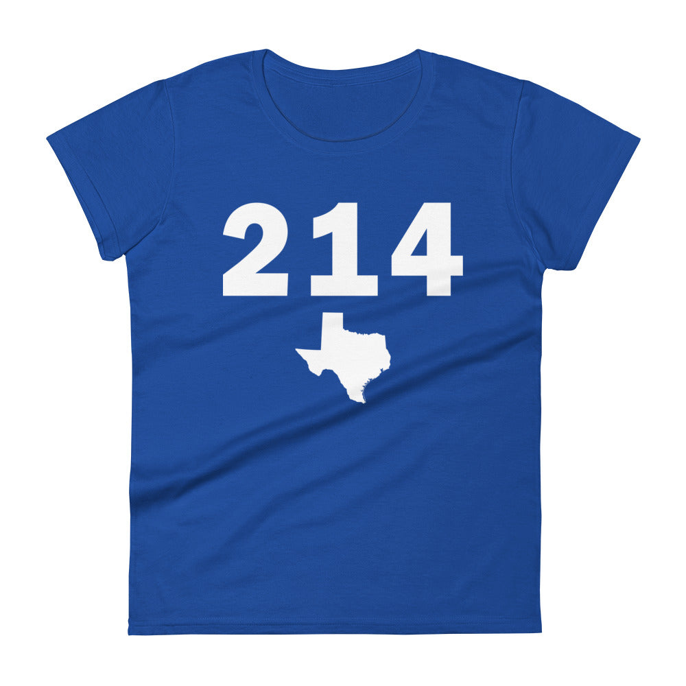 214 Area Code Women's Fashion Fit T Shirt