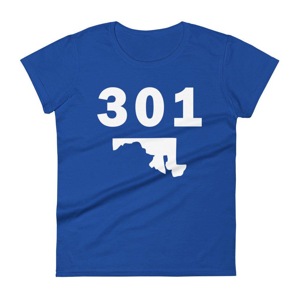 301 Area Code Women's Fashion Fit T Shirt