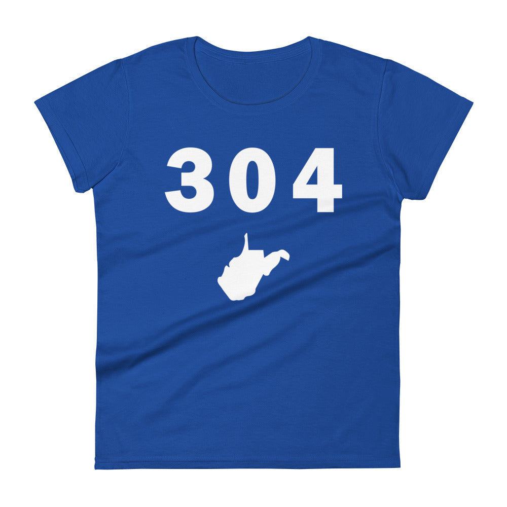 304 Area Code Women's Fashion Fit T Shirt