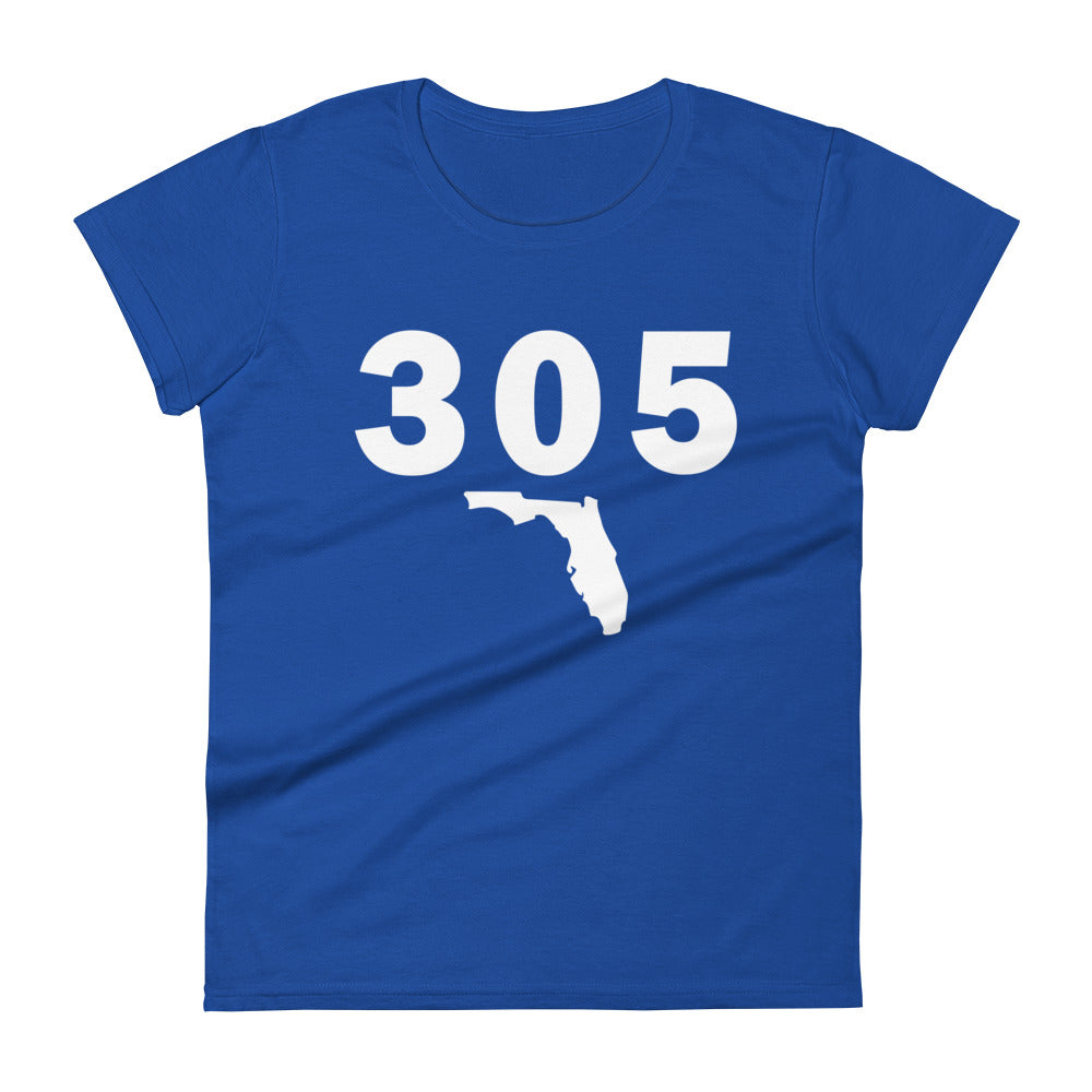 305 Area Code Women's Fashion Fit T Shirt