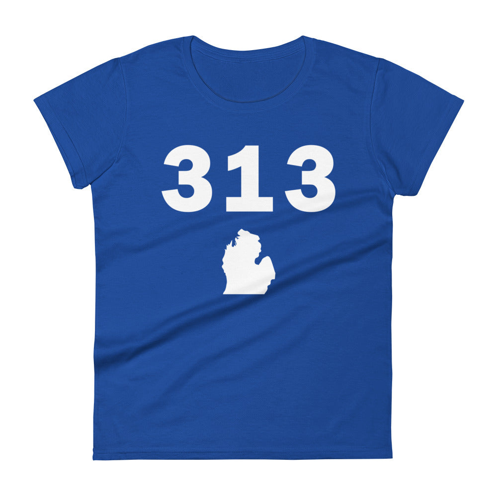 313 Area Code Women's Fashion Fit T Shirt