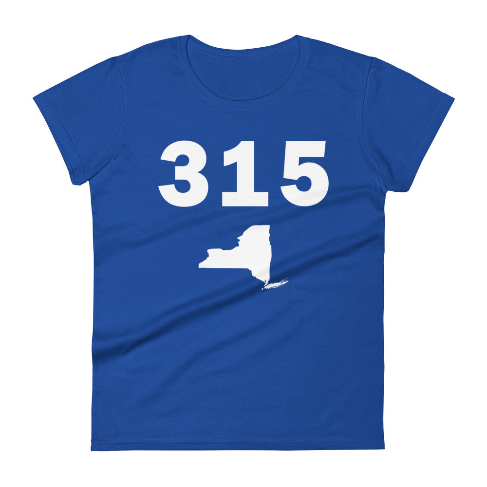315 Area Code Women's Fashion Fit T Shirt