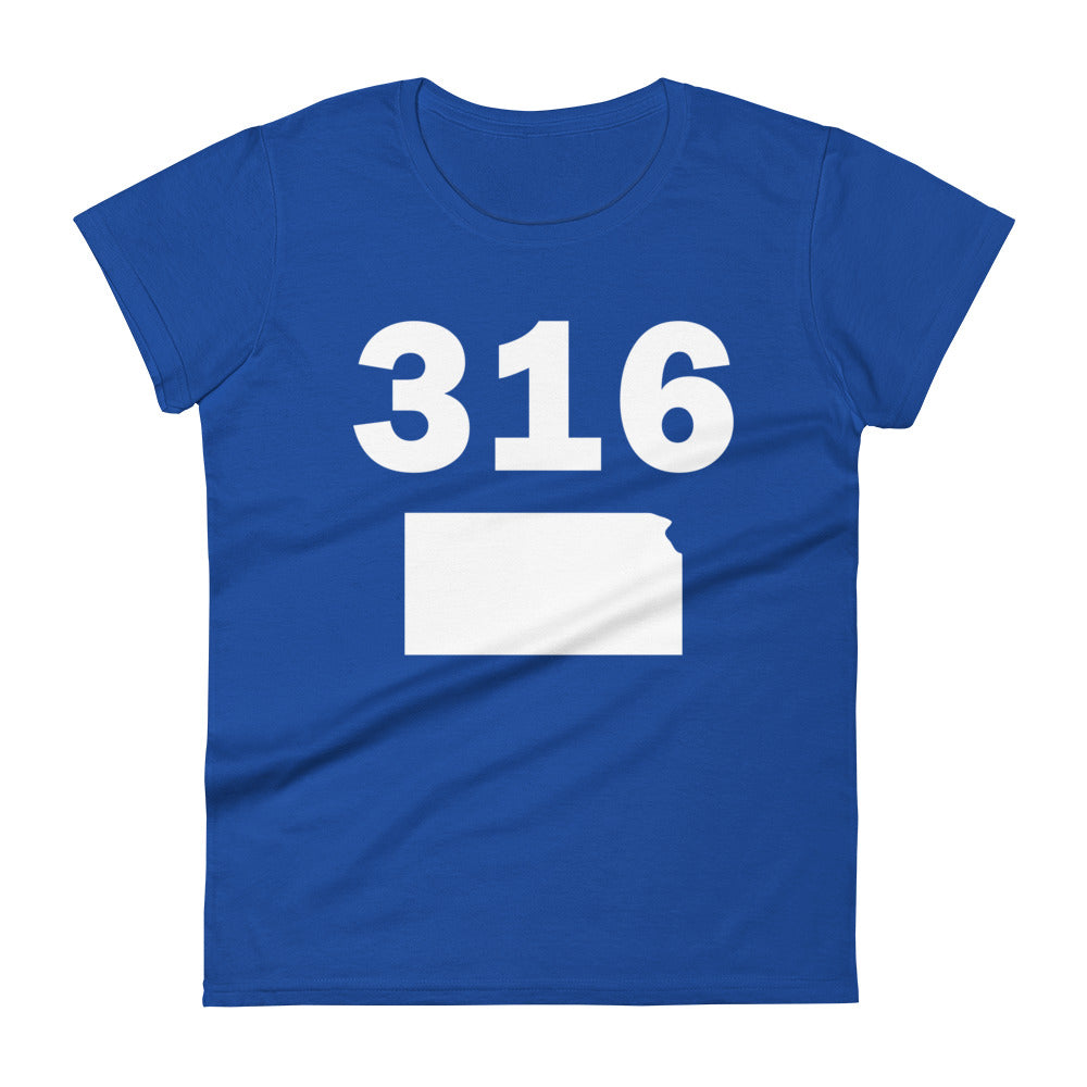 316 Area Code Women's Fashion Fit T Shirt