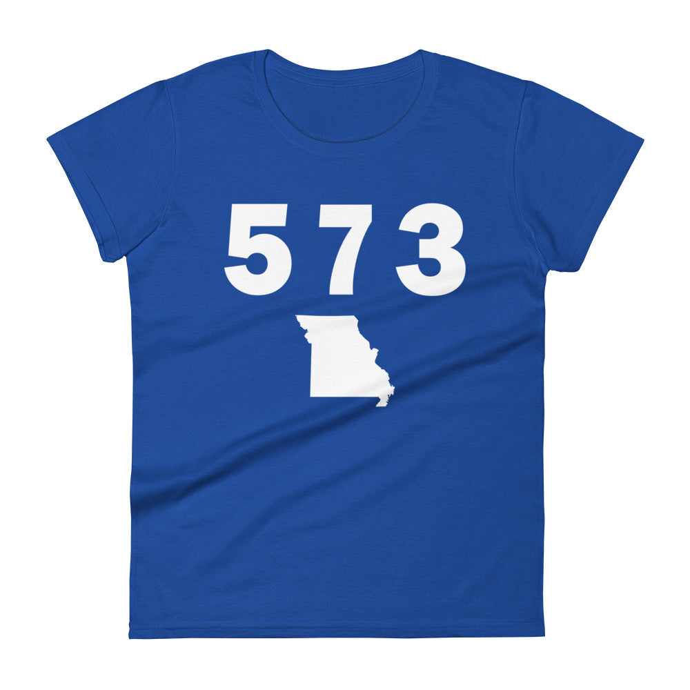 573 Area Code Women's Fashion Fit T Shirt