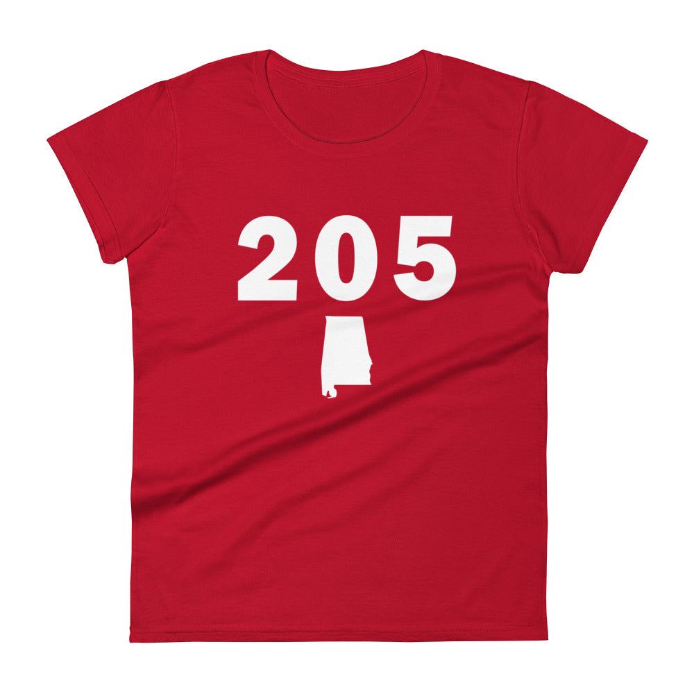 205 Area Code Women's Fashion Fit T Shirt