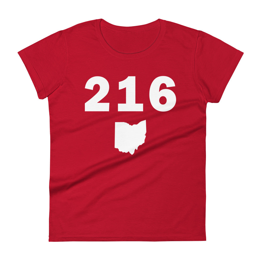 216 Area Code Women's Fashion Fit T Shirt