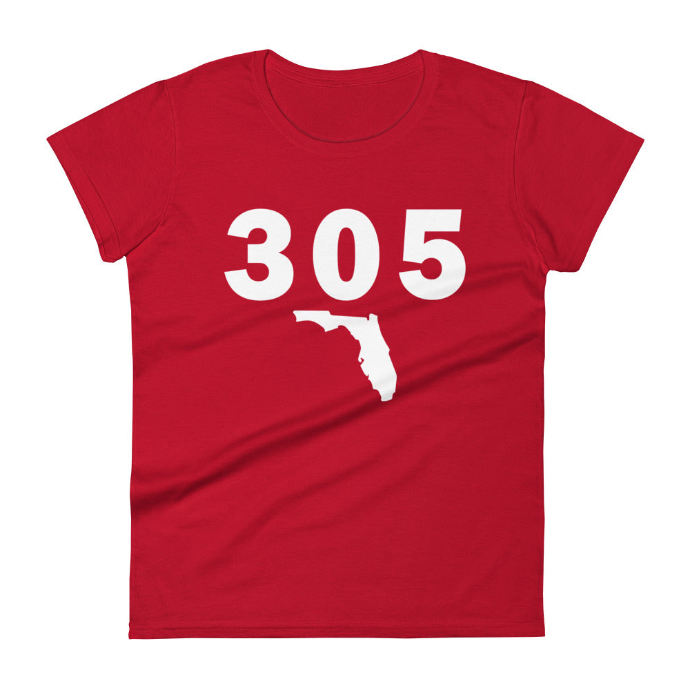 305 Area Code Women's Fashion Fit T Shirt