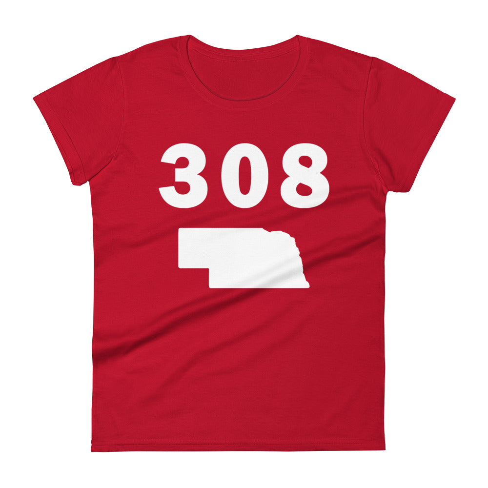 308 Area Code Women's Fashion Fit T Shirt