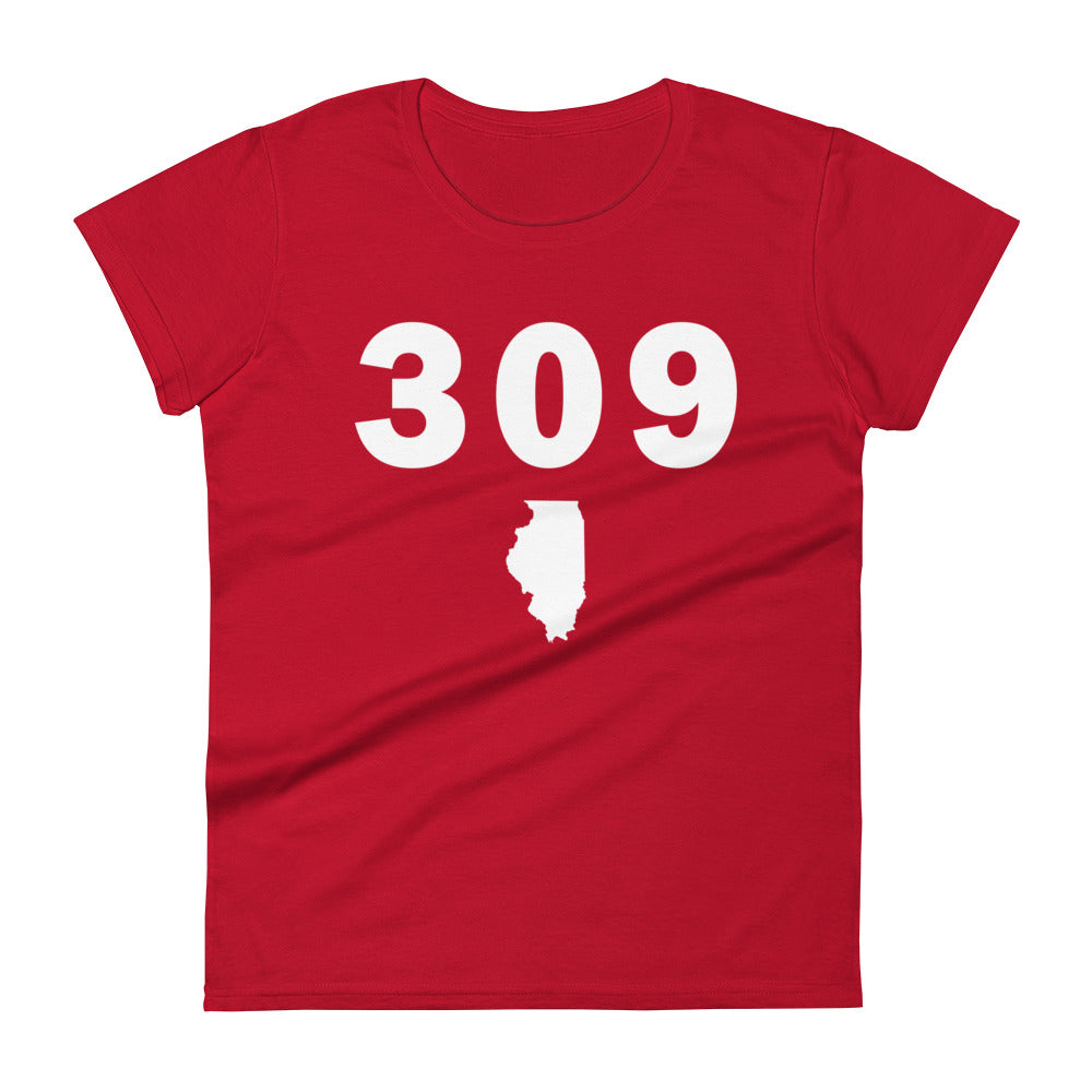 309 Area Code Women's Fashion Fit T Shirt