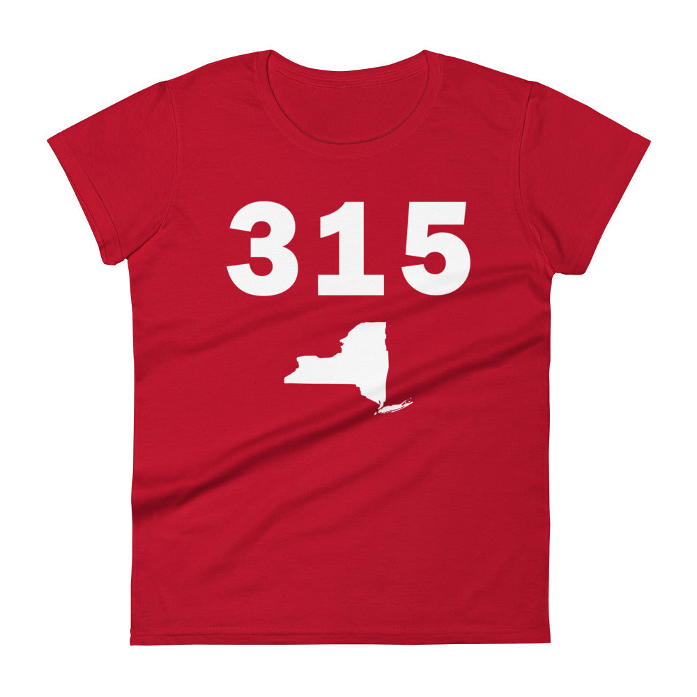 315 Area Code Women's Fashion Fit T Shirt