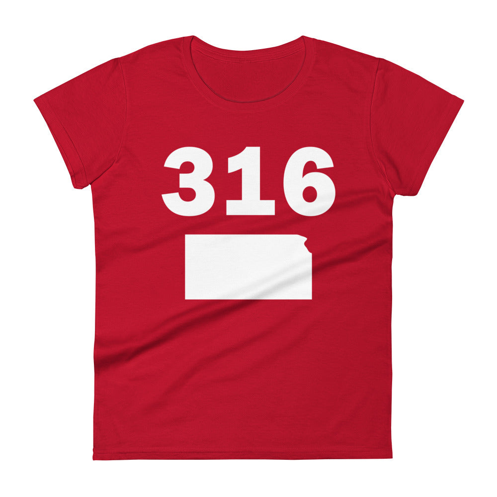 316 Area Code Women's Fashion Fit T Shirt