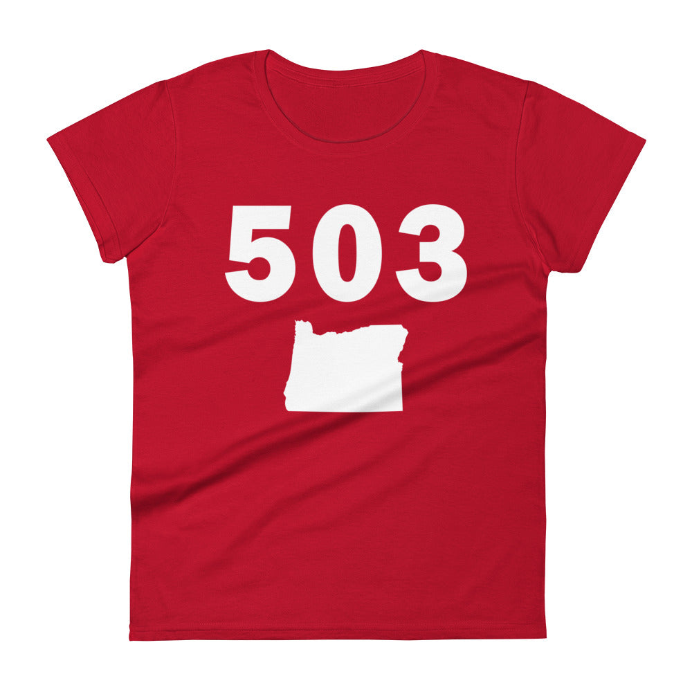 503 Area Code Women's Fashion Fit T Shirt