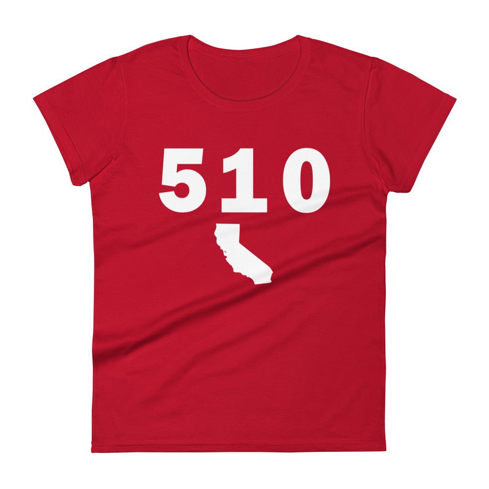 510 Area Code Women's Fashion Fit T Shirt