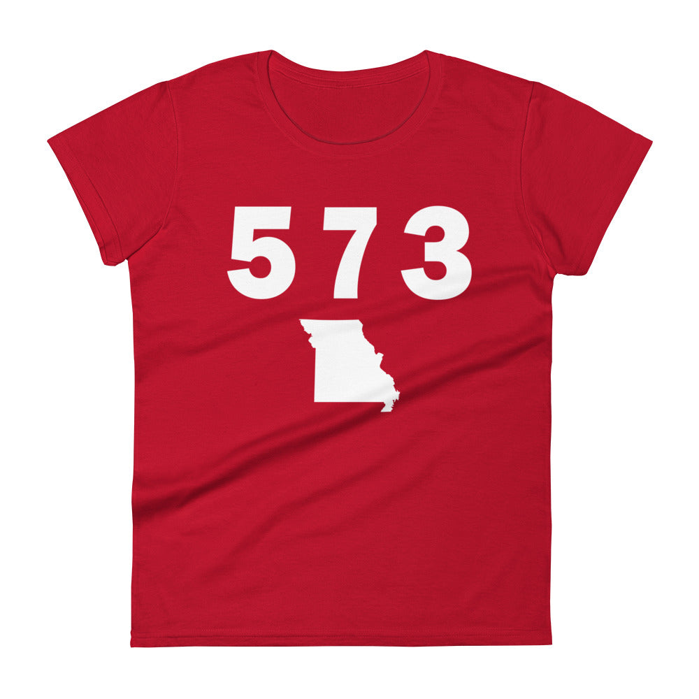 573 Area Code Women's Fashion Fit T Shirt