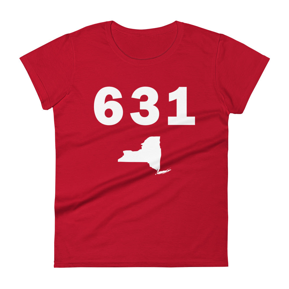 631 Area Code Women's Fashion Fit T Shirt