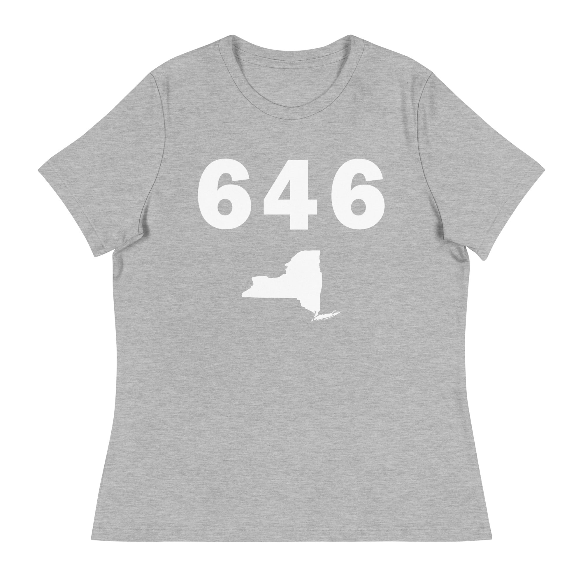646 Area Code Women's Relaxed T Shirt