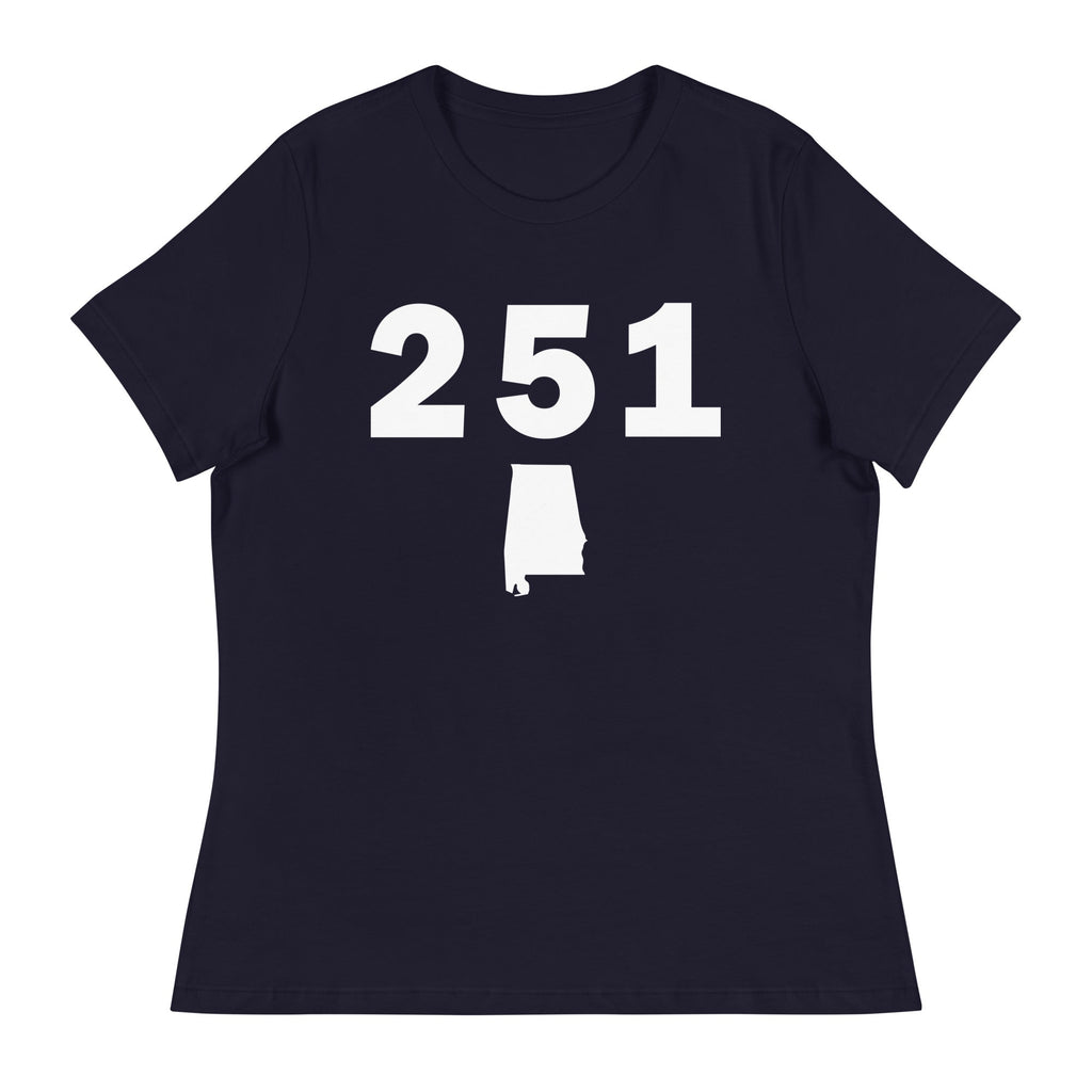 251 Area Code Women's Relaxed T Shirt