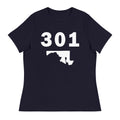 301 Area Code Women's Relaxed T Shirt