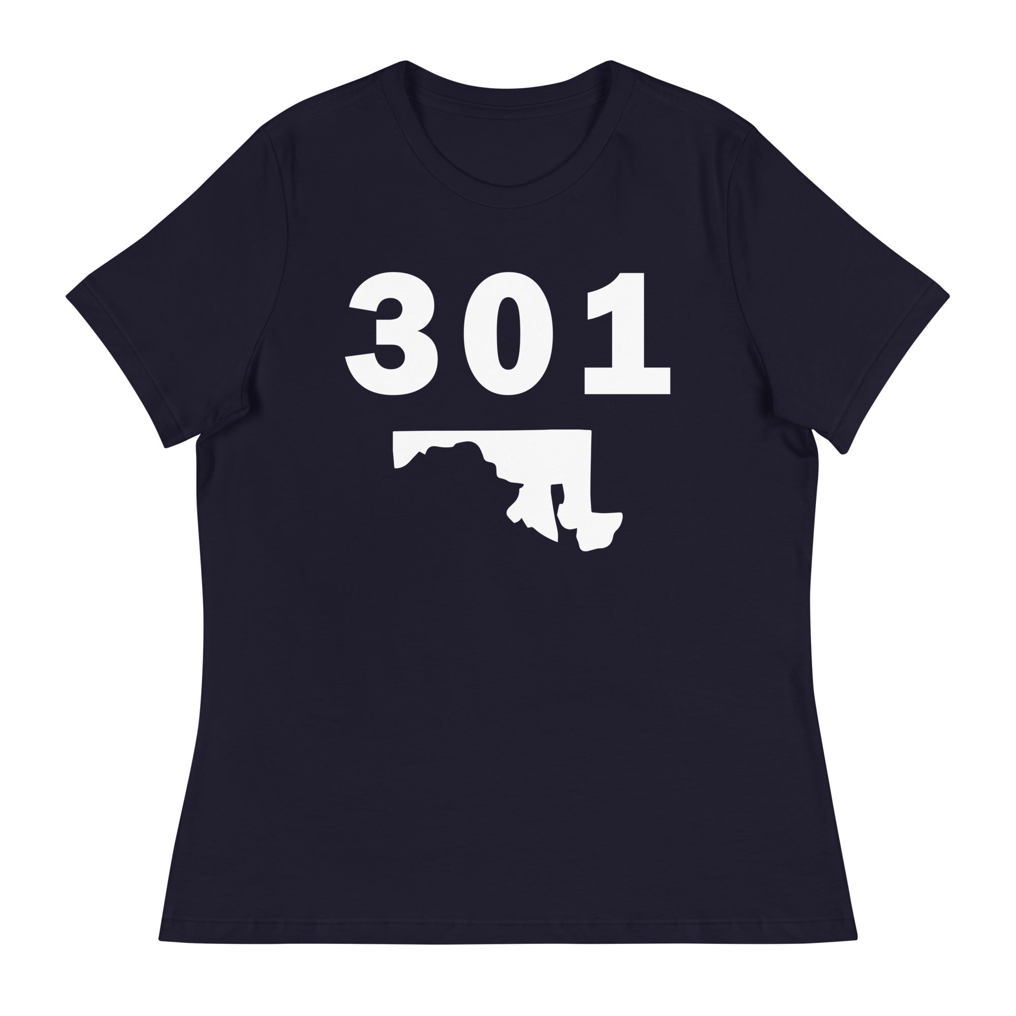 301 Area Code Women's Relaxed T Shirt